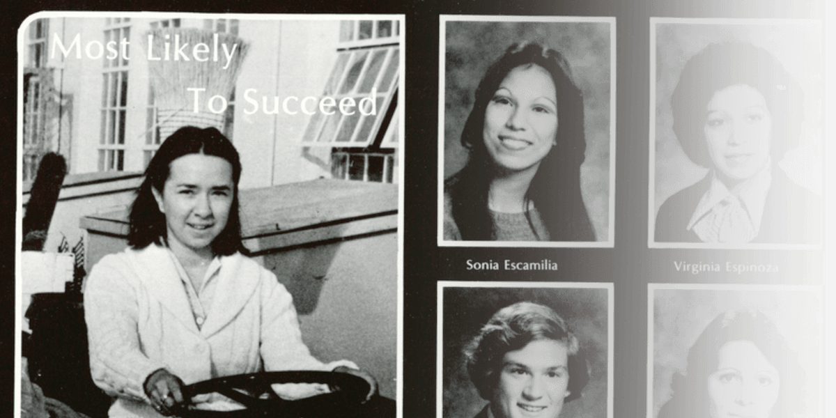 Rosa Navarro's 1978 yearbook picture from Santa Ana High School. Photo courtesy of Rosa Navarro.