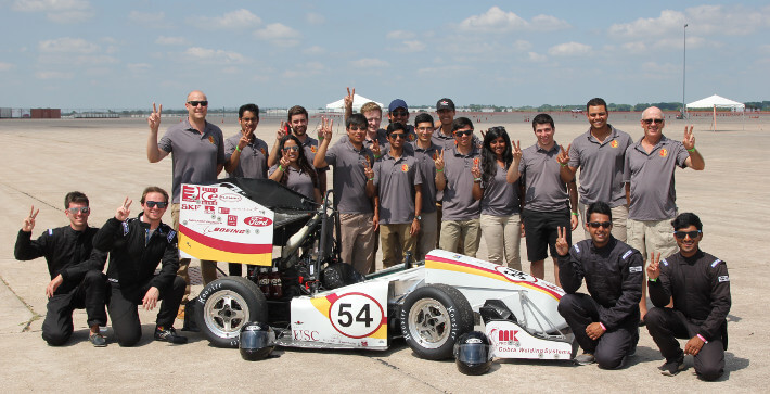 The 2016 USC Racing Team at the FSAE competition in Lincoln, Neb. Photo courtesy of USC Racing