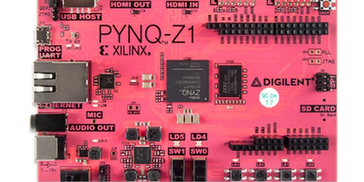 A close up photo of a PYNQ Z1 board.