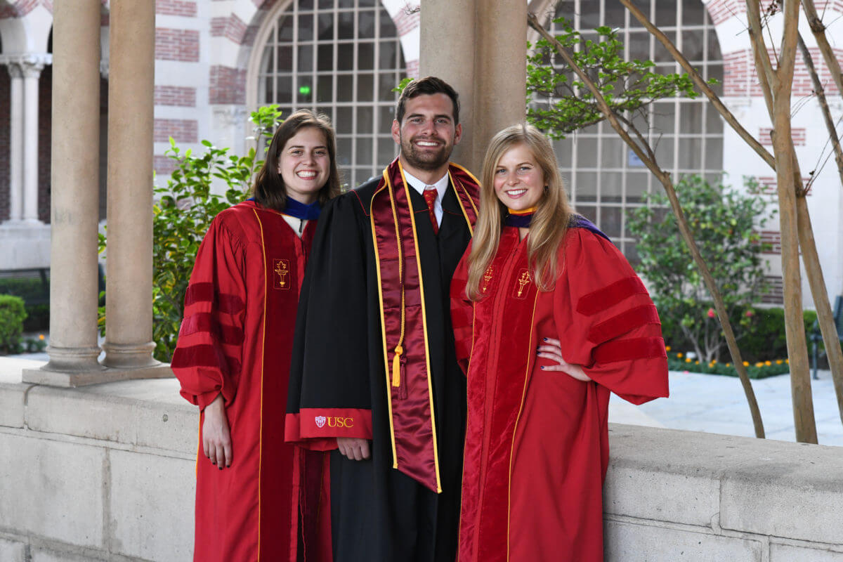 Ultimate Trojan Trio: Alexa, Brock, and Olivia Hudnut will be graduating May 2018