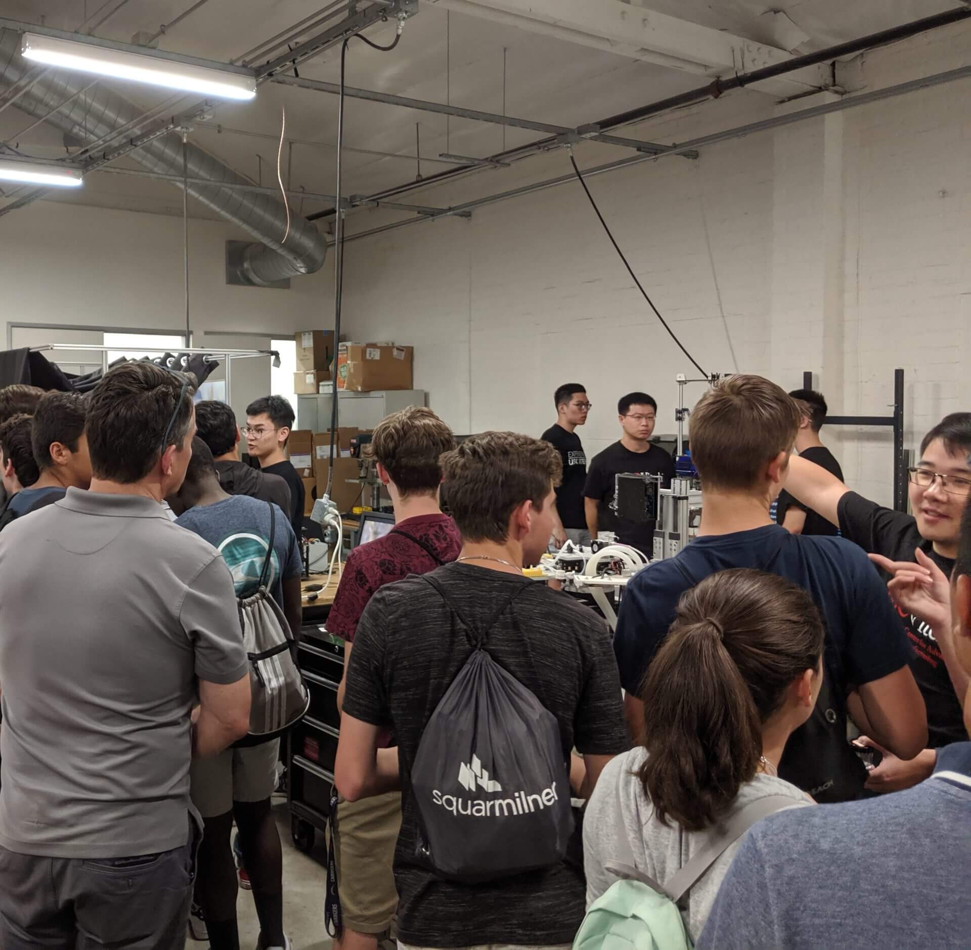 Students from the McBride High School in Long Beach, CA participate at Industry Day at the USC Viterbi Center for Advanced Manufacturing. Photo/ Akash Sareen.