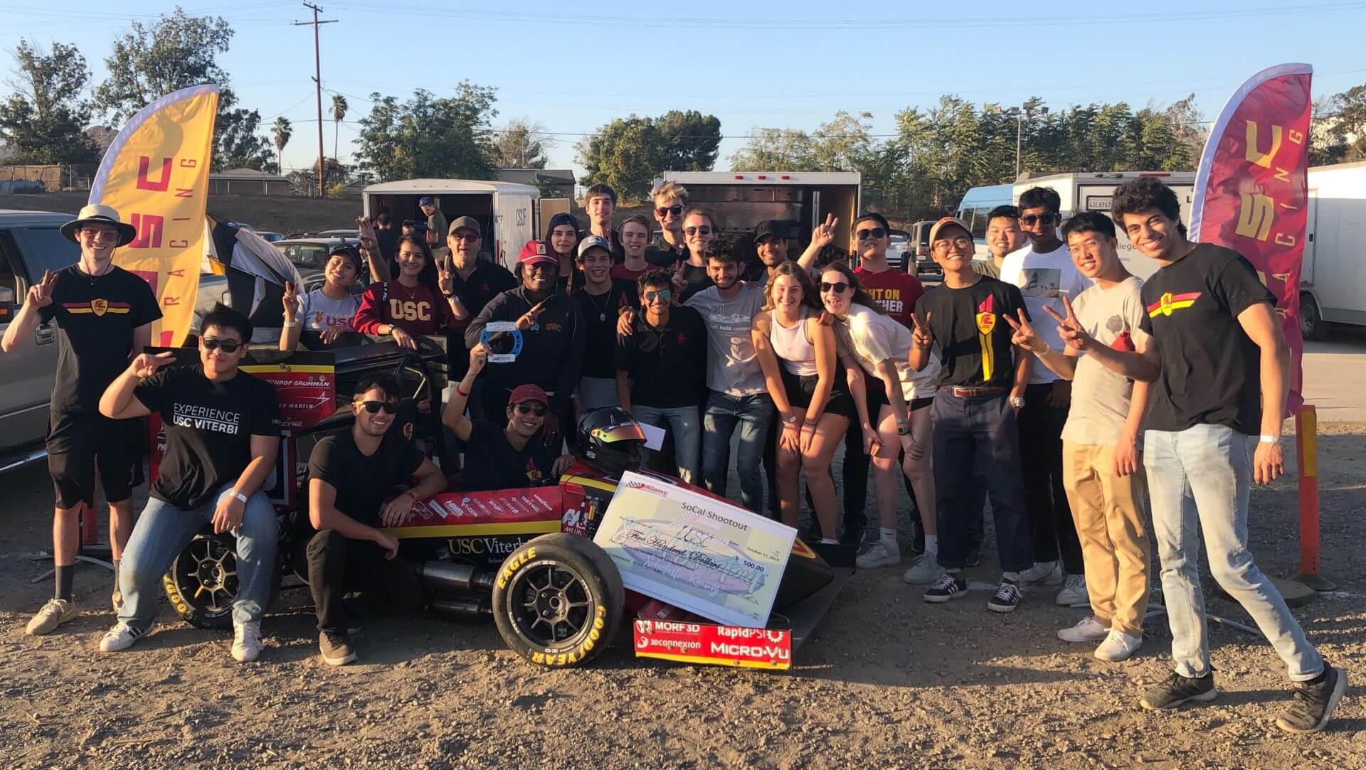 USC Racing took home first place after beating out ten other teams from SoCal and Arizona in the SoCal Shootout. PHOTO/COURTESY OF PHILIP CAMPOSANO