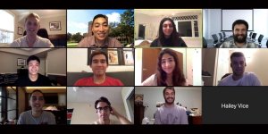 The 12 student founders of SC Dao from Chung's ITP-496 class continued to meet over Zoom when the semester went remote. Image Courtesy of Benji Miller