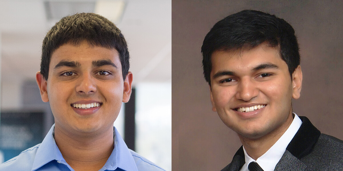 Graduate students Shomik Jain (left) and Apurva Gandhi identified a gap in our ability to combat deepfakes (PHOTO CREDIT: Shomik Jain and Apurva Gandhi)