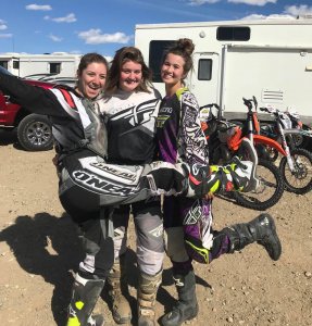 Lind with her family on a dirt biking trip in Hollister Hills SVRA. (Lind is on the left.)