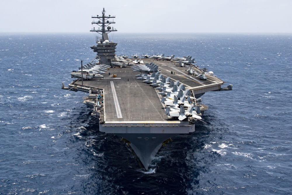 The aircraft carrier USS Dwight D. Eisenhower transits the Persian Gulf on June 12, 2020. Photo by U.S. Navy Mass Communication Specialist 1st Class Aaron Bewke