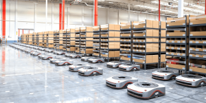 JD.com roRobots in one of JD.com's fully automated warehouses. Image/JD.combots