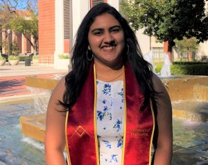 USC astronautical engineering student on campus class of 2021
