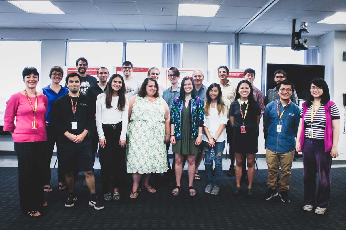 A photo of the 2019 REU group