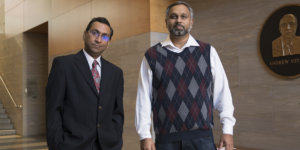 Left to right: Professor Rahul Jain and Assistant Professor Jyo Deshmukh will lead the center, focusing on new and emerging technologies with real-world applications. Photo/Aaron John Balana.