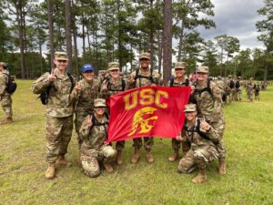 USC ROTC Field Training Camp. Smith is top row, third from the left. PHOTO/NATALIE SMITH.
