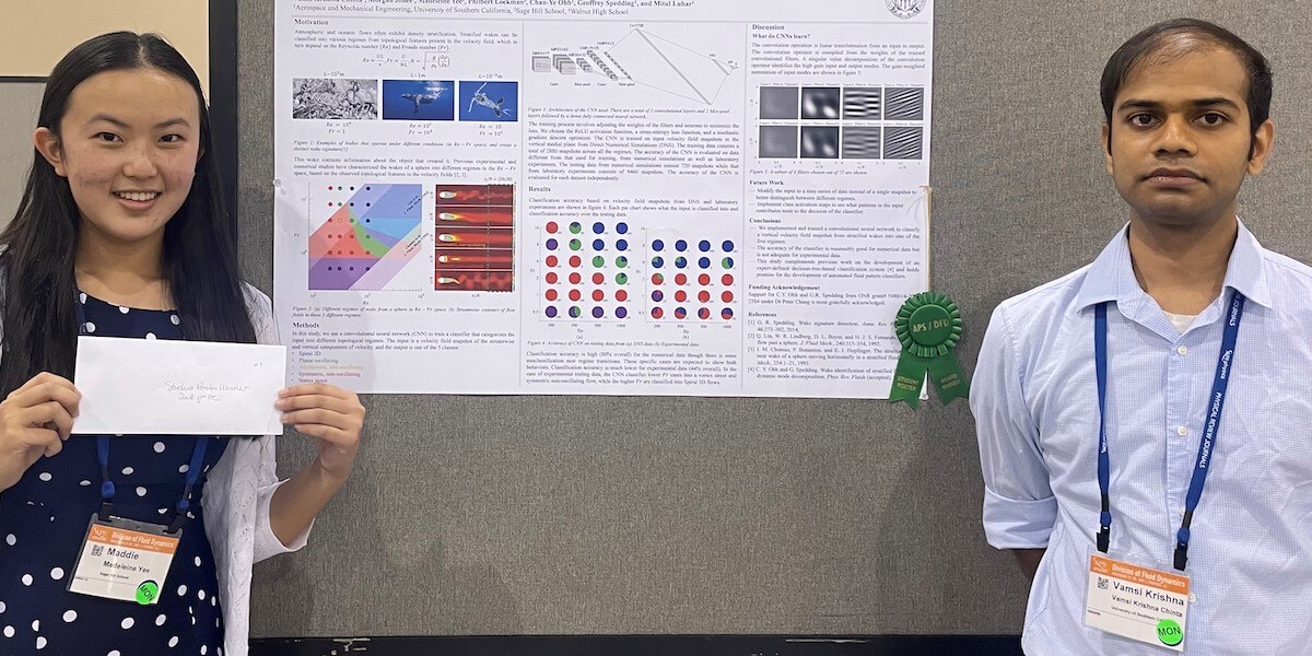 USC Viterbi Students Win Poster Award at Top Fluid Dynamics Conference