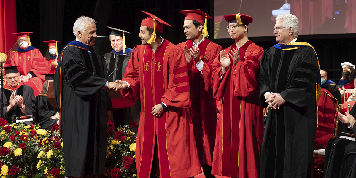 “Do Better Than Us”: Three Years of USC Viterbi Ph.D.s Receive Their Hoods.