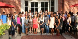 Stacyann Russell (front row right far right) pictured with I-Corps Hub participants and members of Gem Fellowship