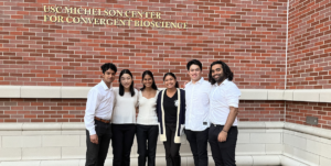 Remedy Team Members (from left to right): Rohan Jeni Varghese, Hannah Lee, Isha Sanghvi, Vivianna Camarillo, Jake Futterman, Ashwan Kadam. There are also three other team members who are not in this photo: Nicole Tamarov (USC), William King (Duke), Yuanyang Lu (UCSD). PHOTO/HANNAH LEE.