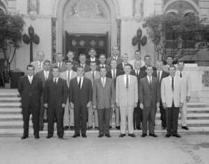 Recipients of the USC Aviation Safety and Security Program certificate in 1961