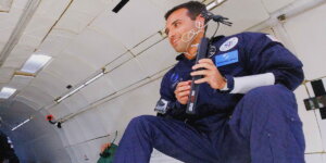 Jose Ferreira on board a Zero-G flight PhotoCredit: Steve Boxall/Zero-G