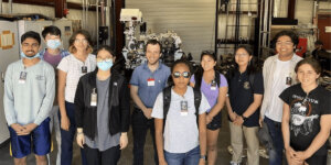 This summer, visiting students participating in the USC Viterbi Robotics and Autonomous Systems REU Program visited NASA JPL with  Stefanos Nikolaidis, an assistant professor in computer science (center).