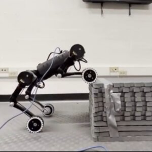 USC Viterbi research team engineers new wheel-legged robots with advancements in speed, rolling and leverage legged motions