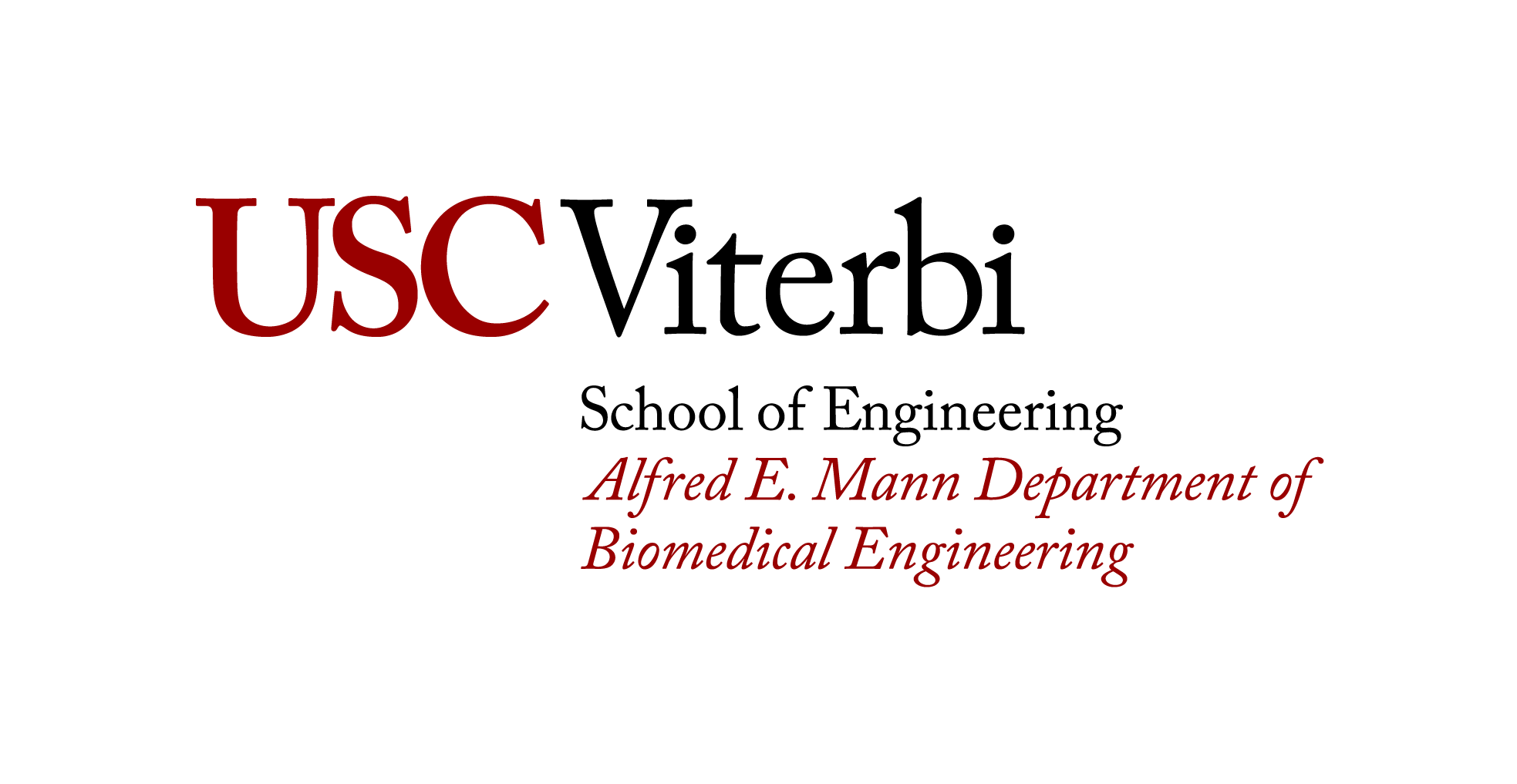 The new logo for the Alfred E. Mann Department of Biomedical Engineering