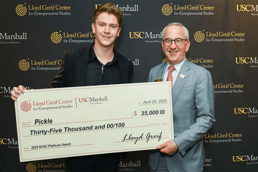 Pickle won first place in USC Marshall's 2022 Venture Seed Competition out of more than 300 participants.