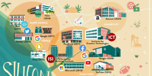 Silicon Beach map. Illustration: Zhiying Chen