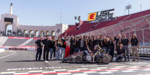 USC Racing student design team compete at the NASCAR Busch Light Clash at the Coliseum
