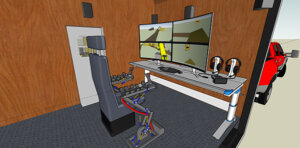 Proposed teleoperation workstation, to be tested in the USC research study "Demolishing Barriers to Democratize Future Construction Operations by Providing Multi-Sensory Capabilities for Effective Remote Work"