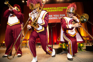 The USC Band at the 2023 Viterbi master's ceremony