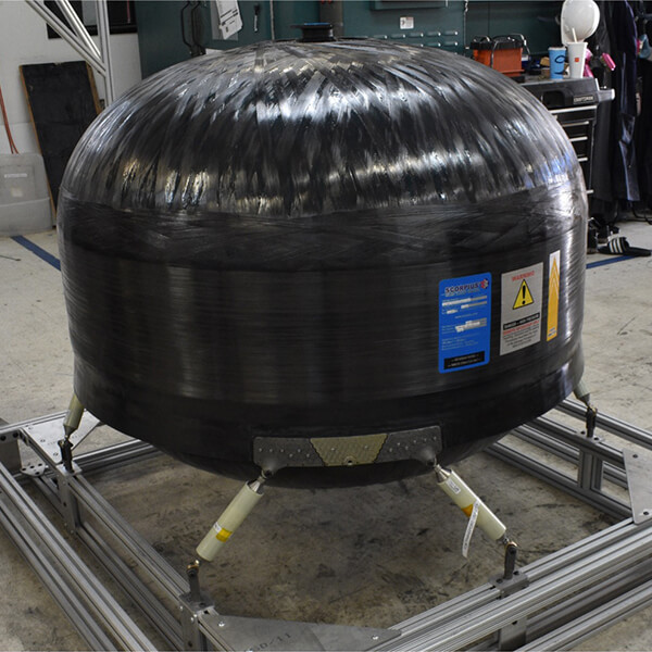 All-composite tank developed by Microcosm Inc and Scorpius Space Launch Company