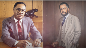 Pictures of John Brooks Slaughter during his time serving as the first Black President of The National Science Foundation.