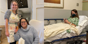 From Left to Right: Holly Rose Working at The Ballantyne Hotel and Rose Pre-Operation (Photo/Courtesy of Holly Rose)