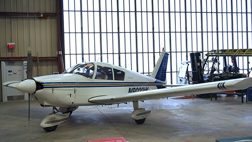 Hydroplane Ltd.’s testbed aircraft for its hydrogen fuel cell powerplant, a Cherokee 180 referred to by the company as Protium