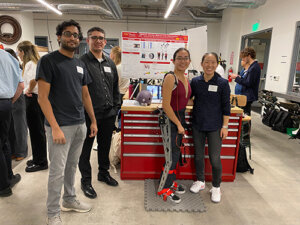 Manas Shah, Nicolas Gomez, Kaitlyn Kumar and Yvonne Li present their AME senior design project: Flexible RObotic Gait Optimization