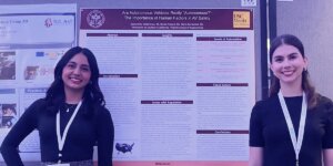 Samantha Valdovinos and Nicole Podest presenting their research