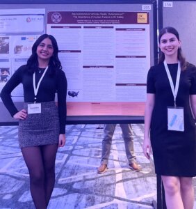 Samantha Valdovinos and Nicole Podest presenting their research