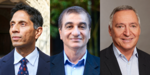 An image of the three USC professors to be named ACM fellows for 2023: Shri Narayanan, Massoud Pedram, and Gerard Guy Medioni.