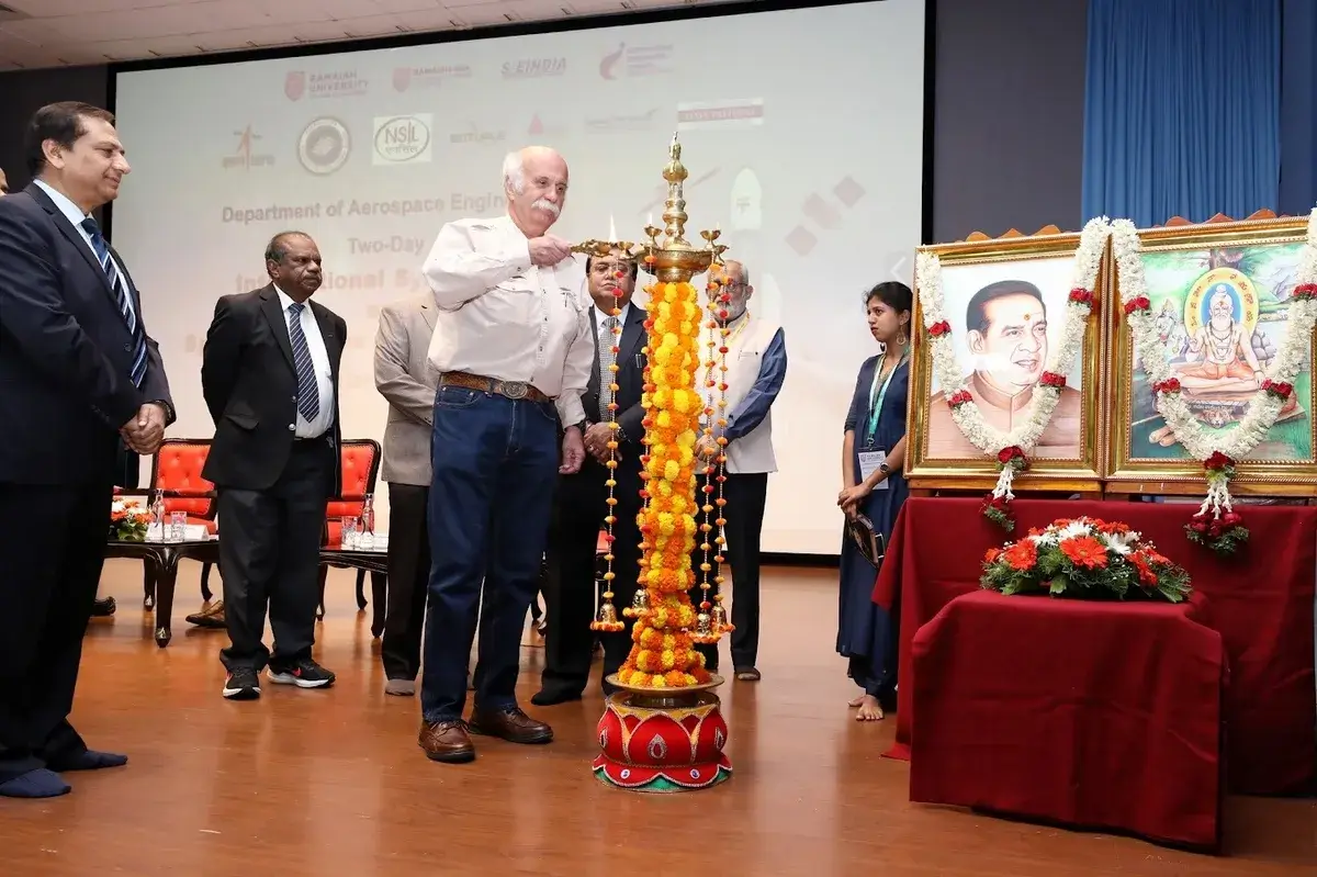 Professor Mike Gruntman participates in Symposium on Space Sciences and Technologies at  M. S. Ramaiah University of Applied Sciences, Bengaluru