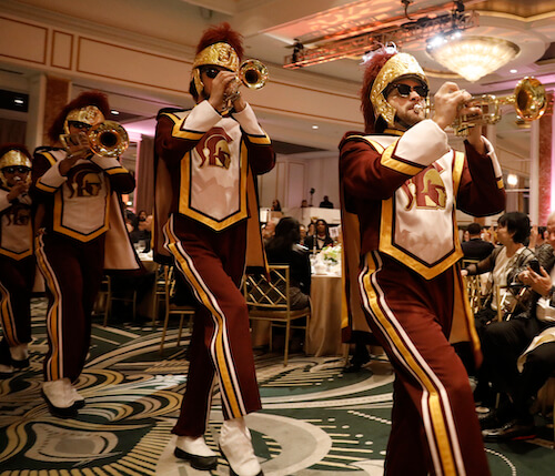 The night ended with the famed Trojan Marching Band (Photo/Steve Cohn)