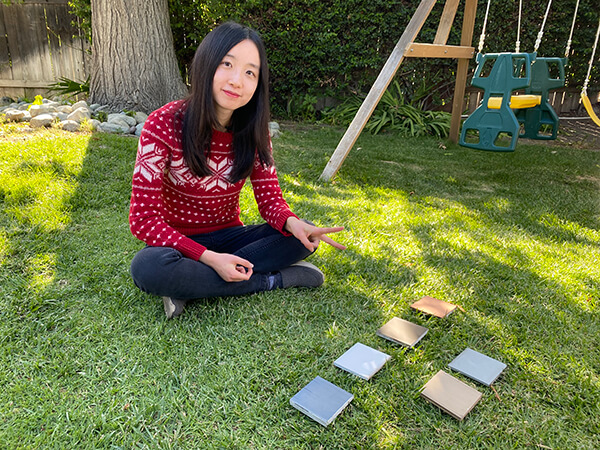 Jiachen Zhang with cool wall materials of colors of different levels of reflectivity in the near-infrared spectrum