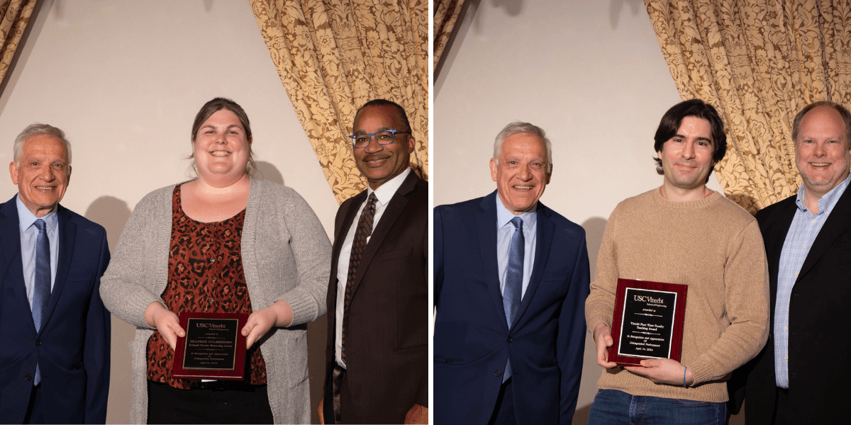 Heather Culbertson and Marco Paolieri Receive Viterbi Faculty Awards