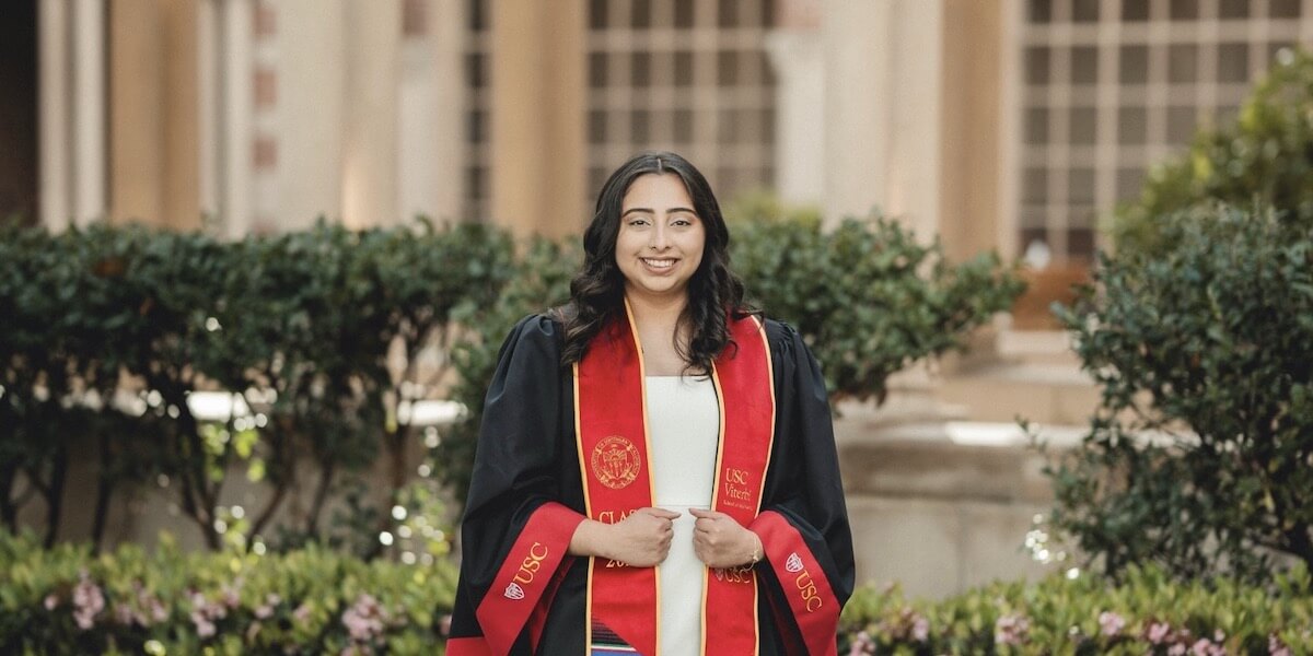 Graduating chemical engineering senior Alejandra Felix was first inspired to study engineering thanks to USC Viterbi's K-12 SHINE program for high school students. Now she conducts cutting edge cancer research. Image/Alejandra Felix