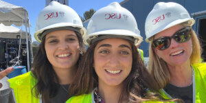 Ana Luiza Behisnelian (center) with friends during research fieldwork