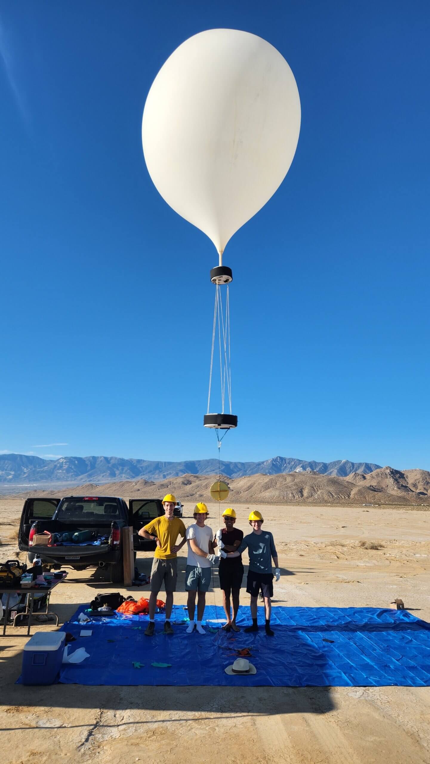 Henry Adam (second from left) with team members from JPL Robotics during his 2023 internship