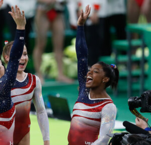 The USA gymnastics team. Image/Wikimedia Commons (Fernando Frazão/Agência Brasil)