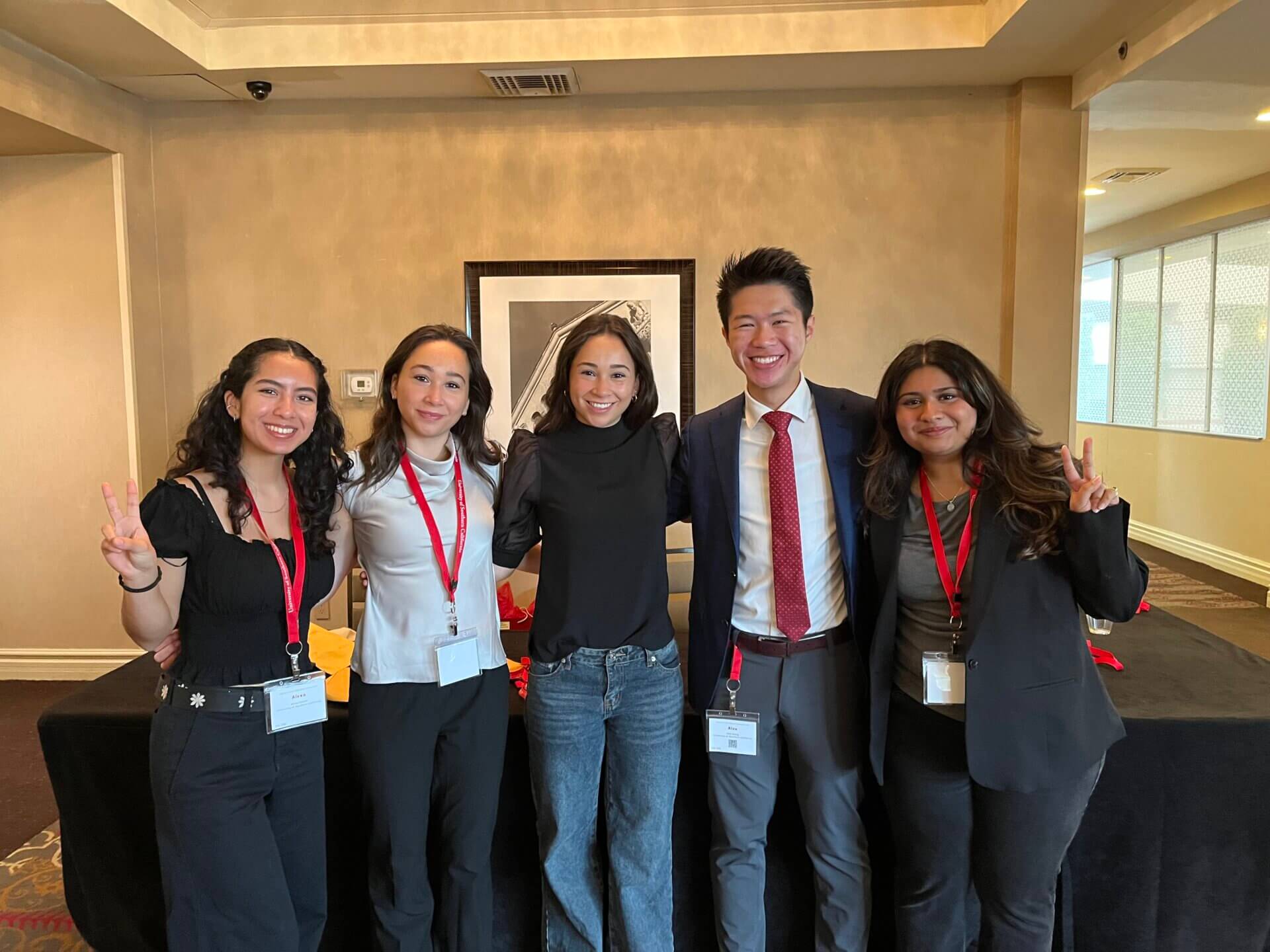 Gabrielle and Zoe alongside other USC IISE team members at IISE Western Regional Conference (Photo/Courtesy of Gabrielle Edwards)