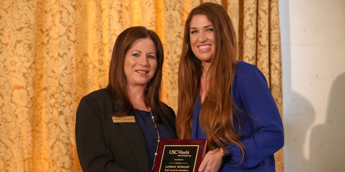 (Left to Right) Vice Dean for Administration and Finance Kimberly Bregenzer and Lindsay Burglin (Photo/Dani Orlando)