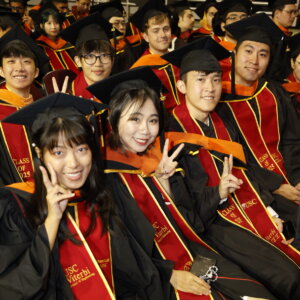 Master's graduates at the first 2025 ceremony. Image/Noé Montes