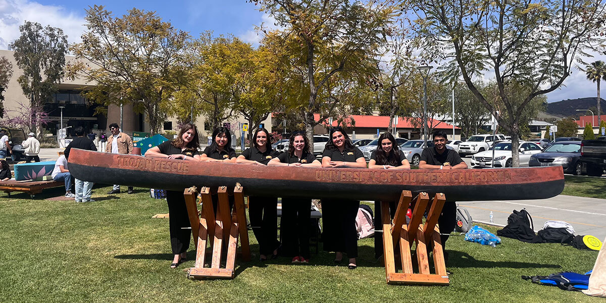 The USC Concrete Canoe Design Team at the annual American Society of Civil Engineers (ASCE) concrete canoe competition