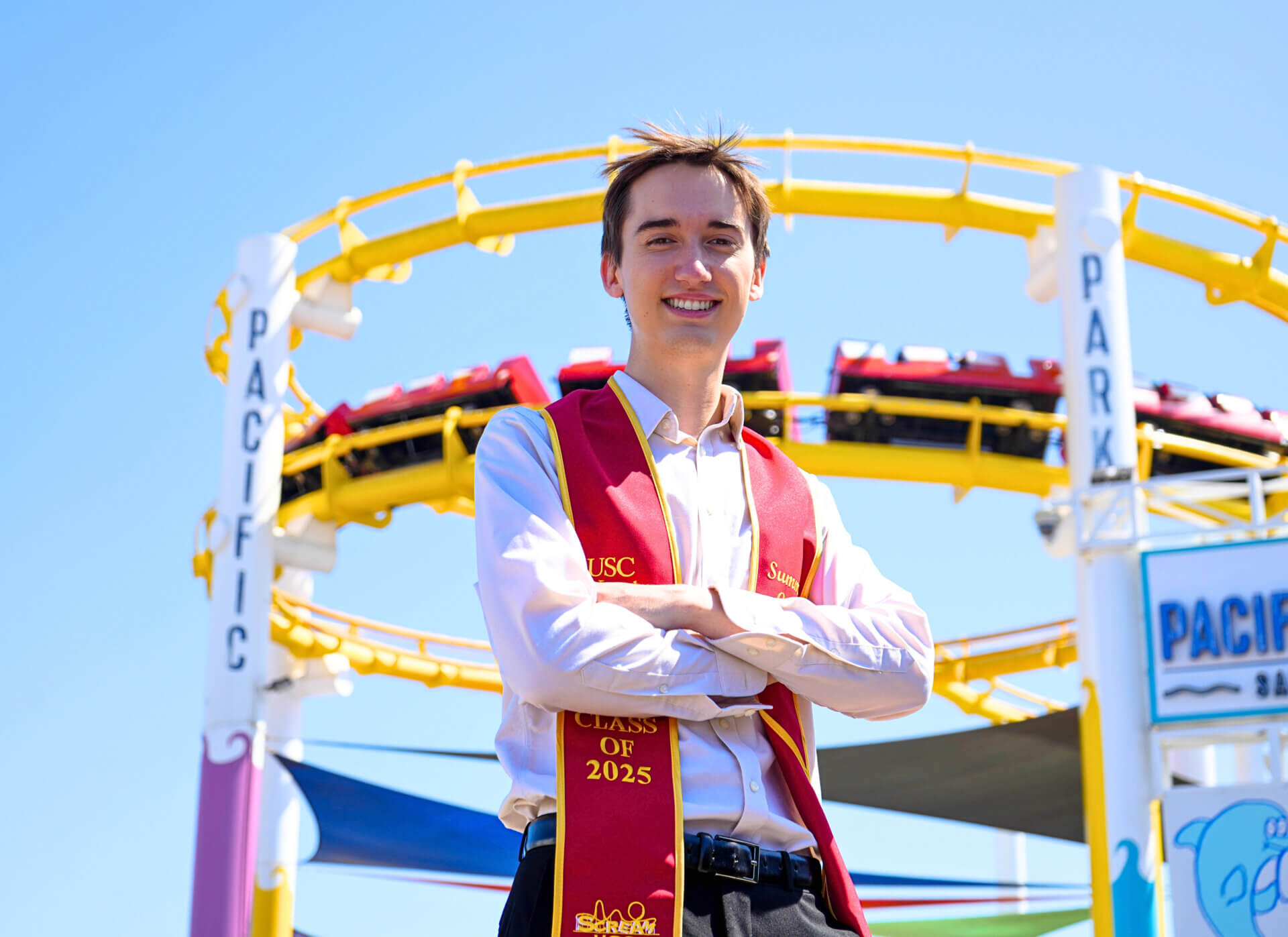 Jeremy Pogue has loved roller coasters for as long as he can remember. Now, he's equipped to work on the next one. Photo/Dani Orlando.